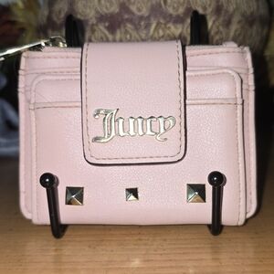 Juicy Couture All Out Of Love Tab Card Holder wallet in Pink  EUC